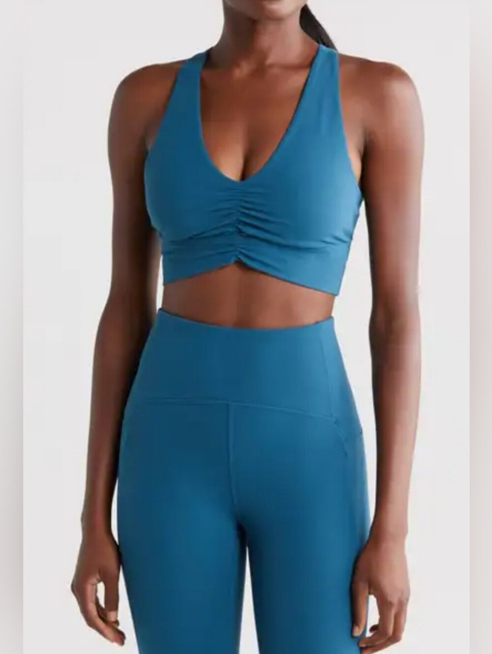 ZELLA YOGA+STUDIO LUXE TEAL SEAGATE SPORTS BRA US XXL